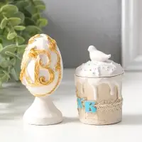Фигуры набор 2 шт "К Пасхе" кулич 7х5 см, яйцо 9х4 см