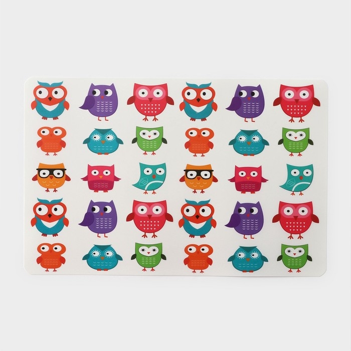 Салфетка сервировочная на стол «Совы», 42×27 см