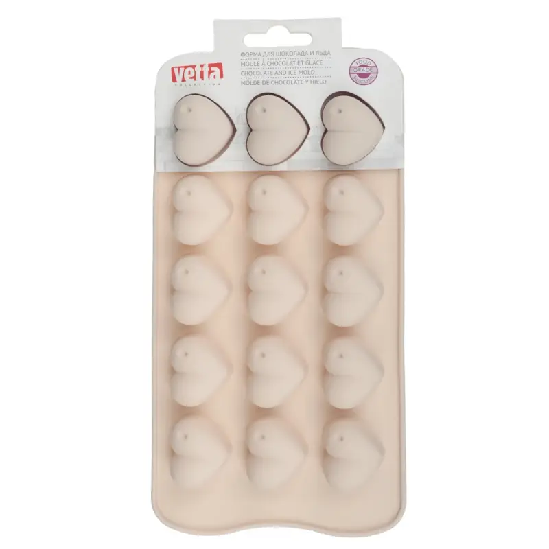 VETTA Форма силиконовая для шоколада и льда 15 ячеек, 21x10x1,6см "Конфета", 3 цвета