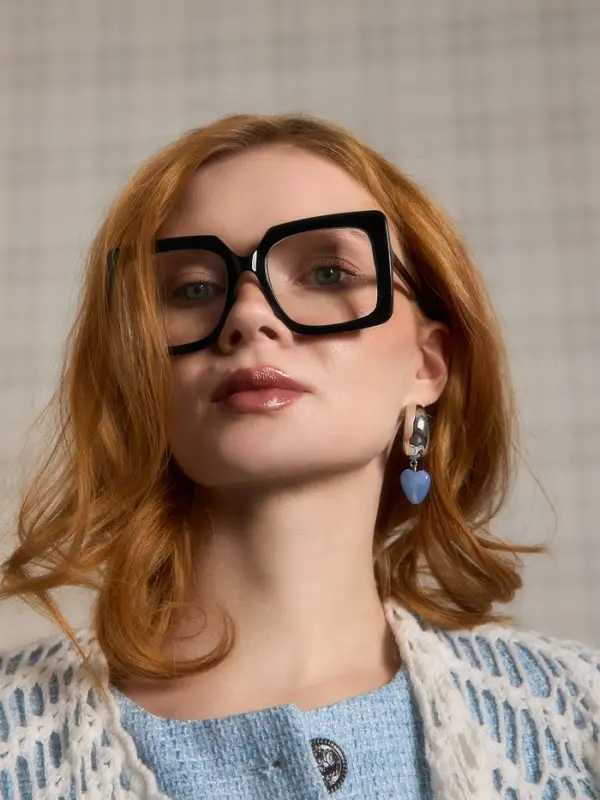 Серьги &laquo;Новый стиль. Сердечки&raquo;, голубые в серебре d=3 см