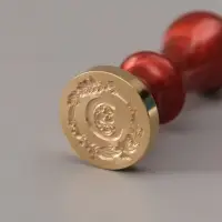 Печать для сургуча с пластиковой ручкой &laquo;Венок с буквой C&raquo;, 2.5&times;2.5&times;6.3 см