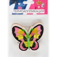 Термоаппликация «Бабочка», 6×7.5 см, разноцветная