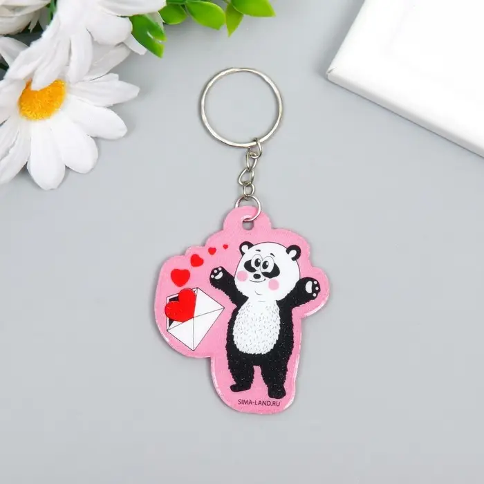 Брелок для ключей на кольце «Панда с романтичным письмом», EVA, 5×6 см Брелок для ключей на кольце «Панда с романтичным письмом», EVA, 5×6 см
