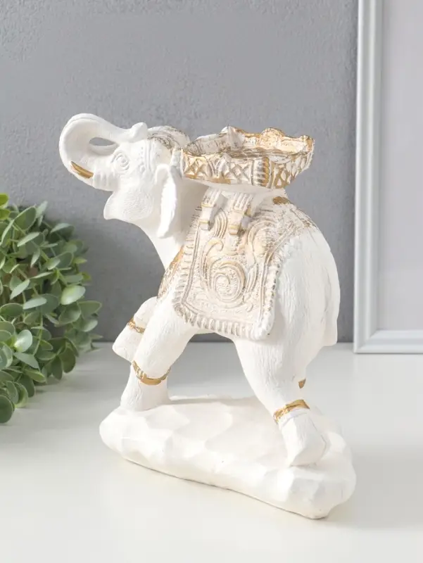 Копилка для денег &laquo;Слон счастья&raquo;, белый, 25&times;12&times;25 см