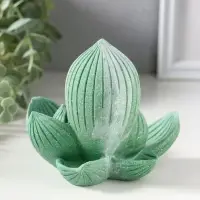 Сувенир полистоун "Лотос и Ганеша" зелёный 12,5х12,5х11 см