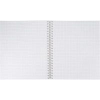 Бизнес-тетрадь Цветы А5 96л,клетка, обл. мел. картон, спираль,белый