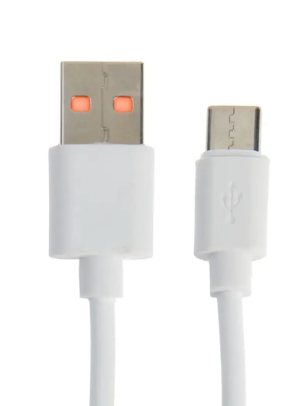 Кабель Luazon, Type-C - USB, 2 А, 1 м, белый