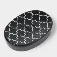 Набор аксессуаров для ванной комнаты Доляна &laquo;Марокко&raquo;, 3 предмета, мыльница, дозатор для мыла, стакан, чёрный