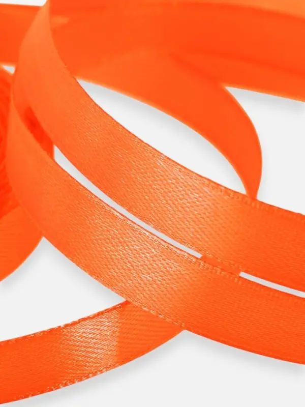 Лента атласная, 12 мм, 23±1 м, насыщенно-оранжевая №144 Лента атласная, 12 мм, 23±1 м, насыщенно-оранжевая №144