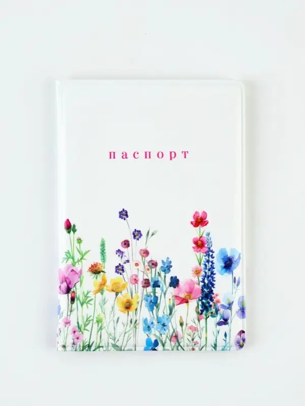 Обложка для паспорта "Нежные цветы", искусственная кожа