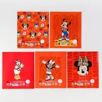 Тетрадь в клетку 12 листов, 5 видов МИКС, обложка мелованный картон, &laquo;Минни Маус&raquo;