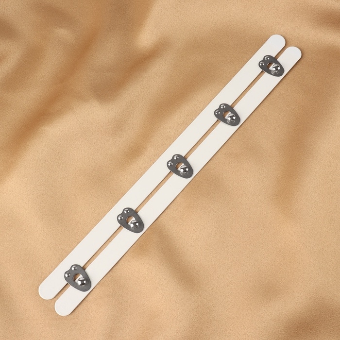 Бюск-застёжка для корсета, 25 см, цвет белый/серебряный Бюск-застёжка для корсета, 25 см, цвет белый/серебряный