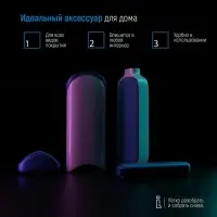 Щётка для удаления шерсти и волос с одежды и мебели с ручкой Доляна, 33&times;7.5&times;5 см, синяя