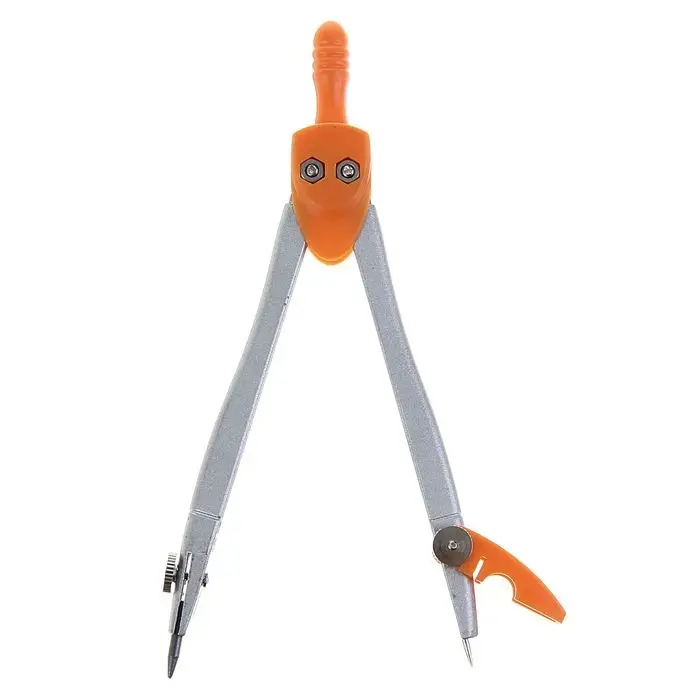 Циркуль металлический Calligrata, 120 мм, с защитным колпачком на иголке, в пластиковой тубе