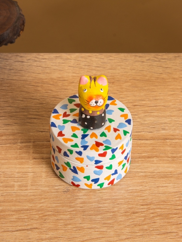 Сувенирная шкатулка «Котик», 4.5×4.5×6.5 см, дерево, разноцветная Сувенирная шкатулка «Котик», 4.5×4.5×6.5 см, дерево, разноцветная