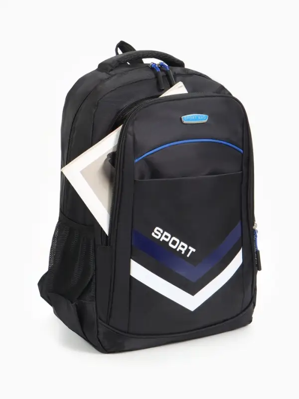 Рюкзак, 4 кармана, дышащая спинка, 30.5&times;14.5&times;47.5 см, чёрный