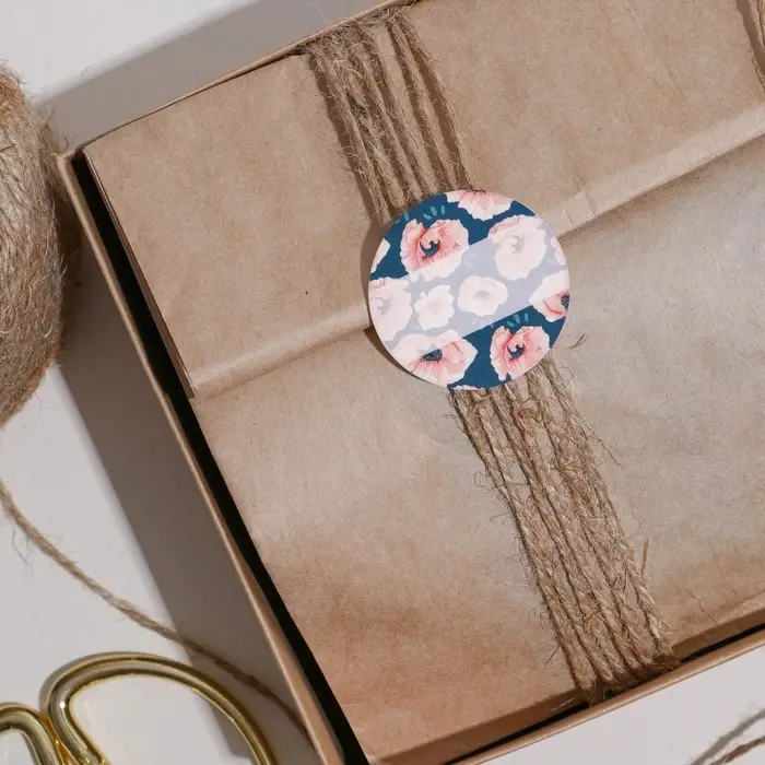 Наклейки для бизнеса и подарков &laquo;Цветочки&raquo;, 50 шт, 4 х 4 см