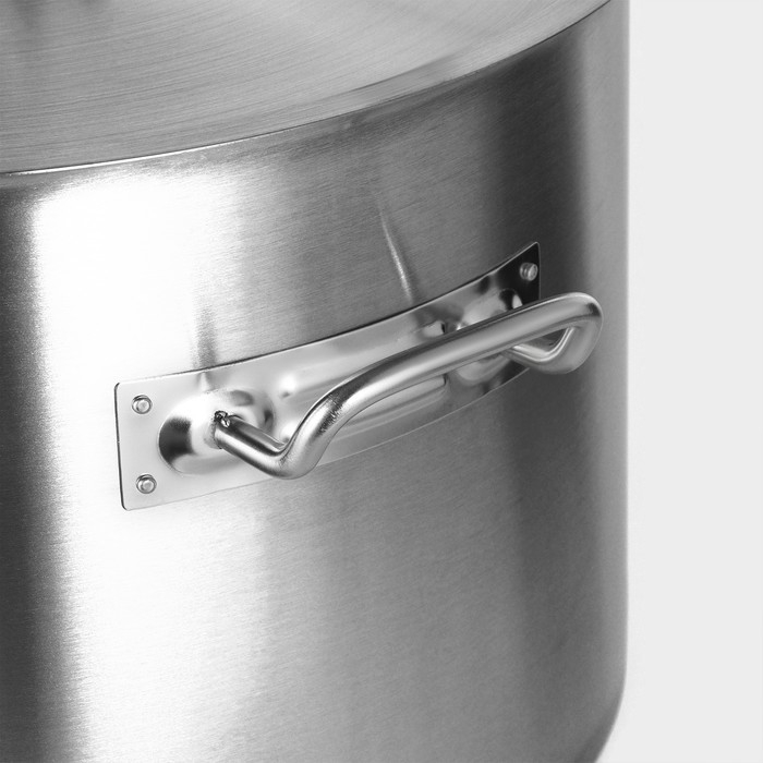 Кастрюля из нержавеющей стали Hanna Knövell, 47 л, d=45 см, h=28 см, толщина 1 мм, дно ТРС, толщина дна 4,6 мм, 201 сталь, металлическая крышка, индукция Кастрюля из нержавеющей стали Hanna Knövell, 47 л, d=45 см, h=28 см, толщина 1 мм, дно ТРС, толщина дна 4,6 мм, 201 сталь, металлическая крышка, индукция