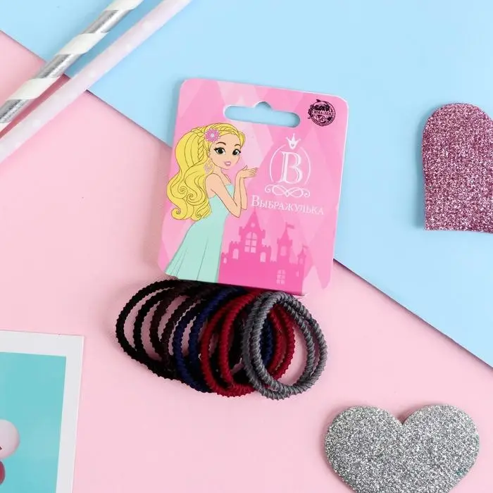 Резинка для волос Резинка для волос "Бэлла" (набор 10 шт) тёмные, 3 см