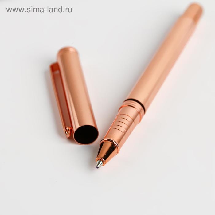 Ручка шариковая, синяя паста, 1.0 мм, розовое золото металл в подарочной коробке Girl Boss Ручка шариковая, синяя паста, 1.0 мм, розовое золото металл в подарочной коробке Girl Boss
