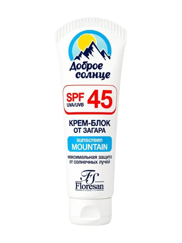 Солнцезащитный крем блок от загара SPF 45 Floresan водостойкий, 60 мл