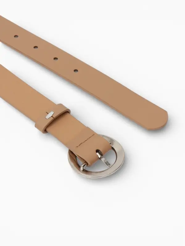 Ремень женский, 1 прокол, 3.5&times;110 см, без винта, бежевый