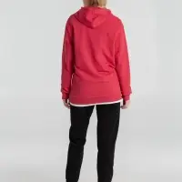 Толстовка с капюшоном унисекс Hoodie, красный меланж, размер XS