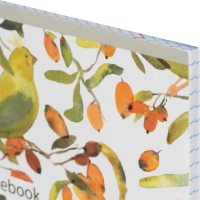 Бизнес-тетрадь Принты А5 48л, клетка, обл. мел. картон, скрепка,птицы