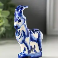 Фигурка фарфор &laquo;Козёл Гор&raquo;, 9 см, гжель