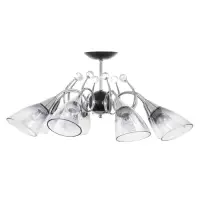 Светильник потолочный BayerLux &laquo;Марианна&raquo;, люстра 8хЕ27, 40 Вт, чёрный, 77&times;77&times;33 см