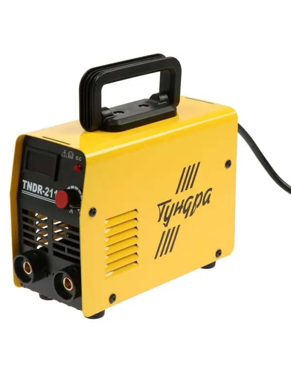 Сварочный аппарат инверторный ТУНДРА, 220 В, 5.1 кВт, 30-160 А, d=1.6-3.2 мм, 2 кабеля