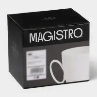 Кружка Magistro White gloss, 400 мл, фарфор, белая