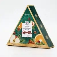 URAL LAB Арома Саунд Набор два геля для душа, 2х100 и мочалка для тела, яблоко и глинтвейн