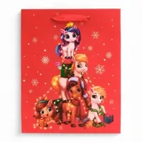 Пакет ламинированный подарочный «Новогодний», S 15×12×5.5 см