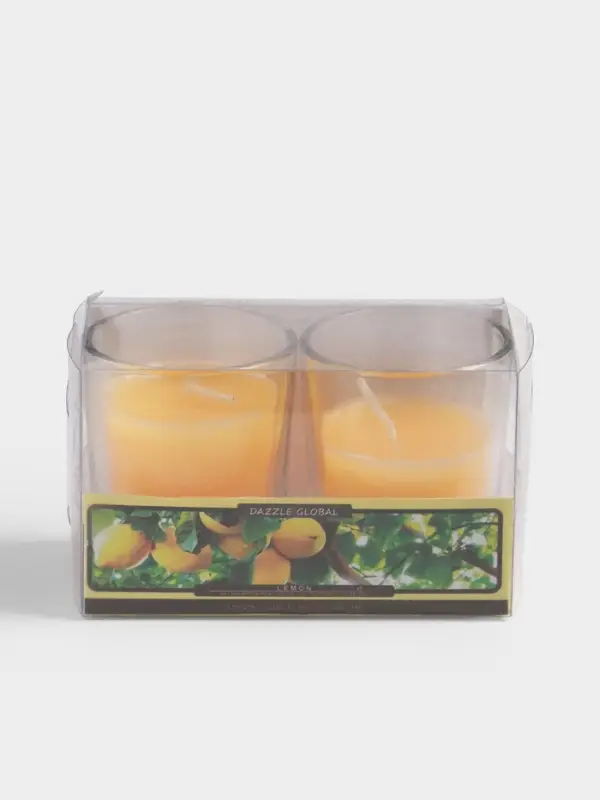Свечи в стакане DAZZLE CANDLE 70 г, набор 2 шт., лимон