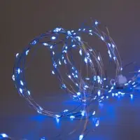 Гирлянда &laquo;Занавес&raquo; 2.8&times;3 м, роса на крючках, с пультом, IP20, серебристая нить, 300 LED, свечение синее, 8 режимов, USB