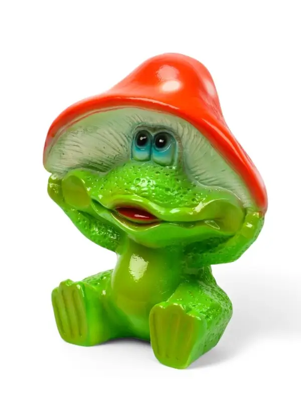 Садовая фигура из гипса &laquo;Лягушка улыбка под мухомором&raquo;, 27.5&times;12&times;23.5 см