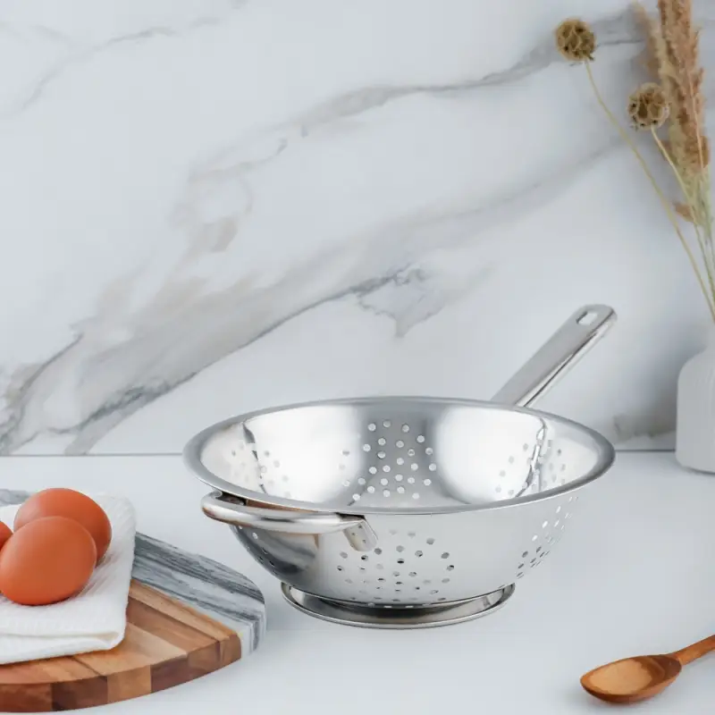 VETTA Дуршлаг с ручкой на ножке, нерж.сталь, 24см