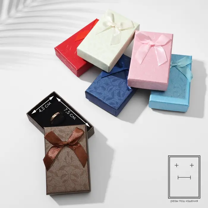 Коробочка подарочная под набор «Восток», 5×8, МИКС, вставка чёрная Коробочка подарочная под набор «Восток», 5×8, МИКС, вставка чёрная