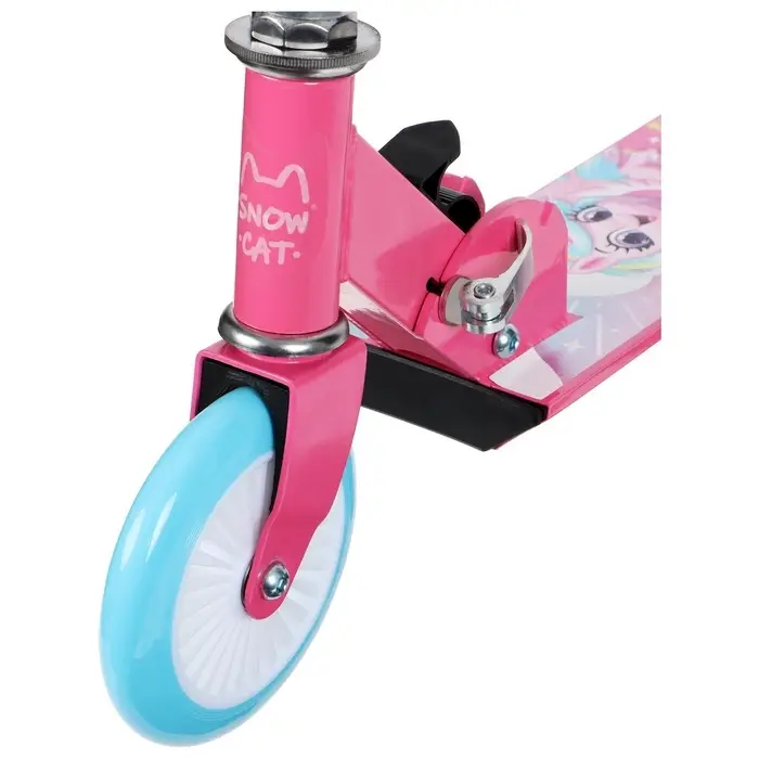 Самокат-снегокат 2 в 1 Snow Cat, колёса 120 мм, голубой, розовый