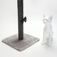 Когтеточка-столбик&laquo;Пижон&raquo;, 30&times;30&times;50 см, с игрушкой бантиком, серый