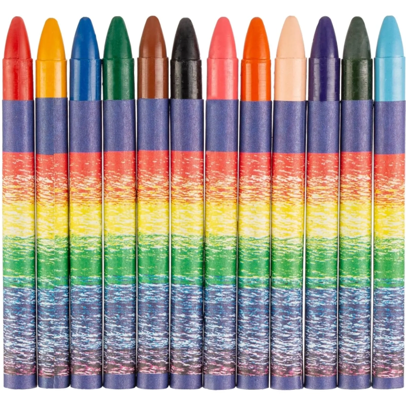 Мелки восковые Луч Классика 12цв круглые 12С 861-08