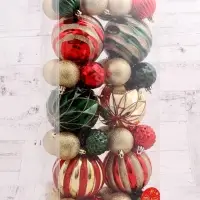 Ёлочные игрушки &laquo;Новогодний маскарад&raquo;, шары новогодние, набор 38 шт., МИКС