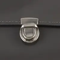 Застёжка для сумки TEIRA, металлическая, 11.9 г, 2.7×2 см, цвет серебряный