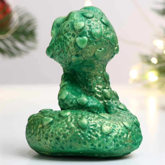 Новый год. Символ 2025. Фигура Новый год. Символ 2025. Фигура "Змея малыш" светло-зеленая, 5х4см