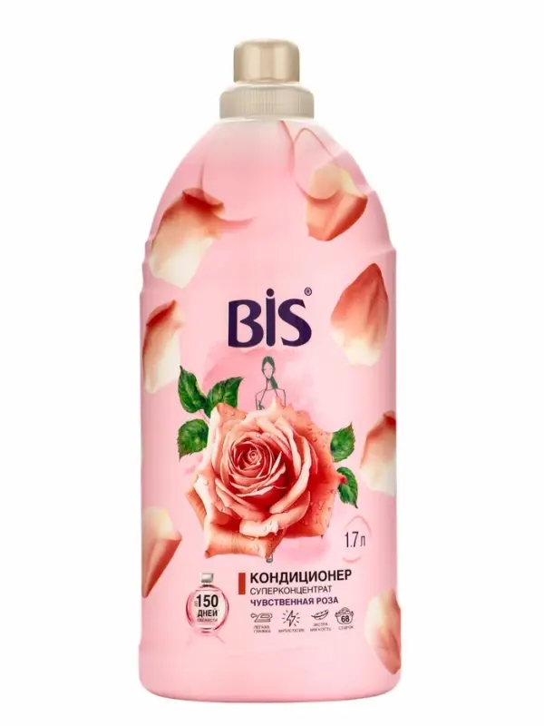 BIS Кондиционер для белья "Чувственная роза", концентрированный, 1,7 л