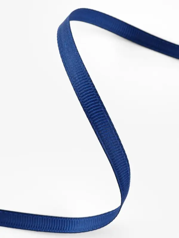 Лента репсовая, 6 мм, 23&plusmn;1 м, тёмно-синяя №38