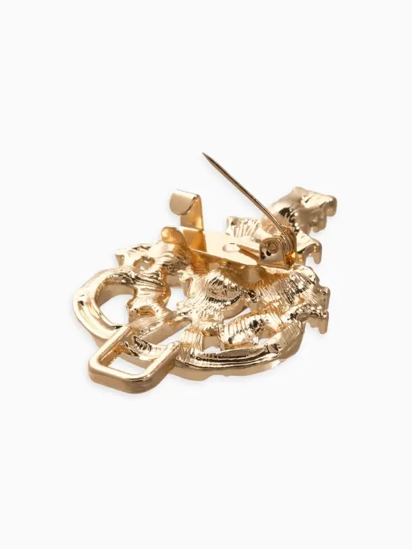 Зажим для кардигана Зажим для кардигана "Ажур", пика, цвет золотой в золоте