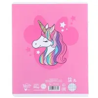 Тетрадь в клетку 12 листов, 5 видов МИКС, обложка мелованный картон, «Минни Маус и единорог» Тетрадь в клетку 12 листов, 5 видов МИКС, обложка мелованный картон, «Минни Маус и единорог»