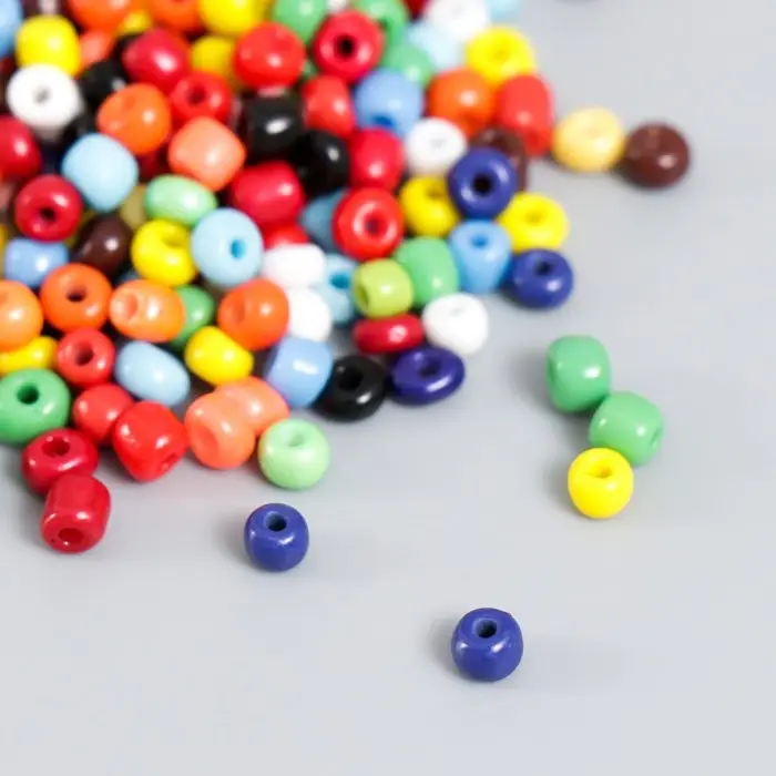 Бисер круглый 6/0  Бисер круглый 6/0 "Разноцветный"  20 гр(+ /- 2гр)